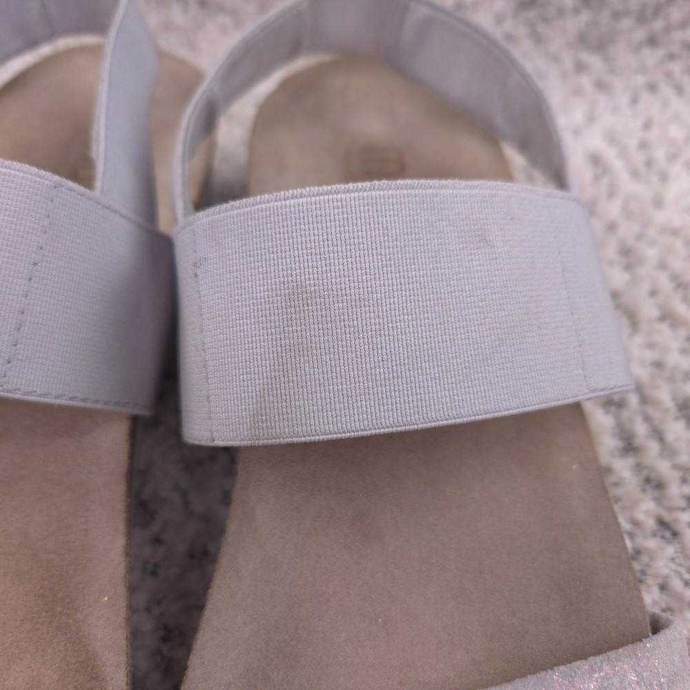 Munro Sandals Womens Size 8 Pisces Wedge Strap Sparkle Gray Comfort Shoes - Picture 5 of 9